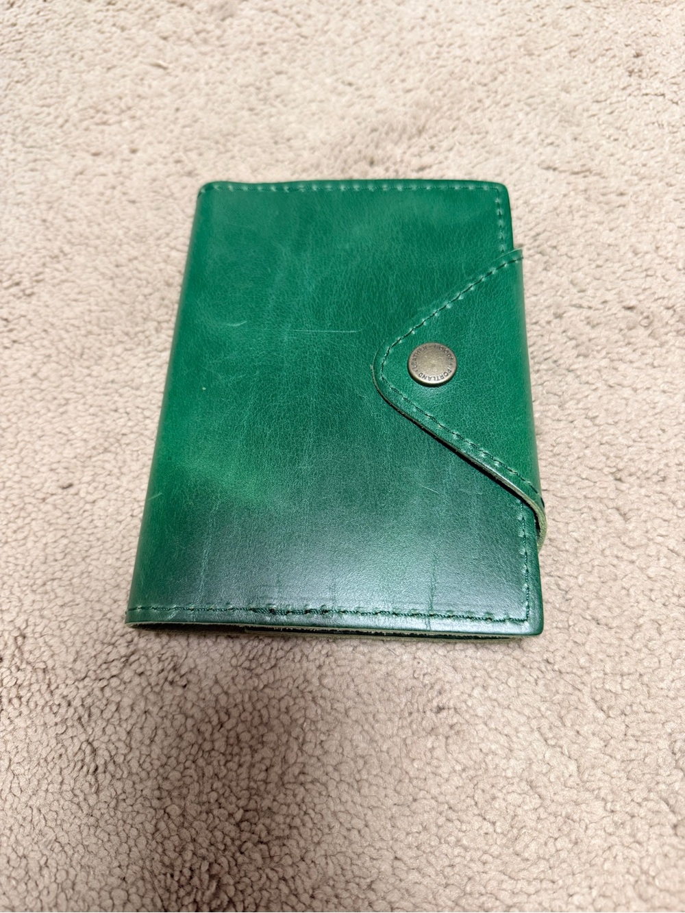 Portland Leather Goods -LEATHER SNAP JOURNAL Cowboy Mint